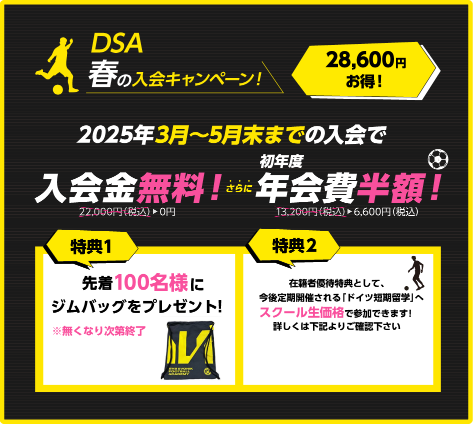春の生徒募集キャンペーン実施中!入会金免除!+年会費半額!