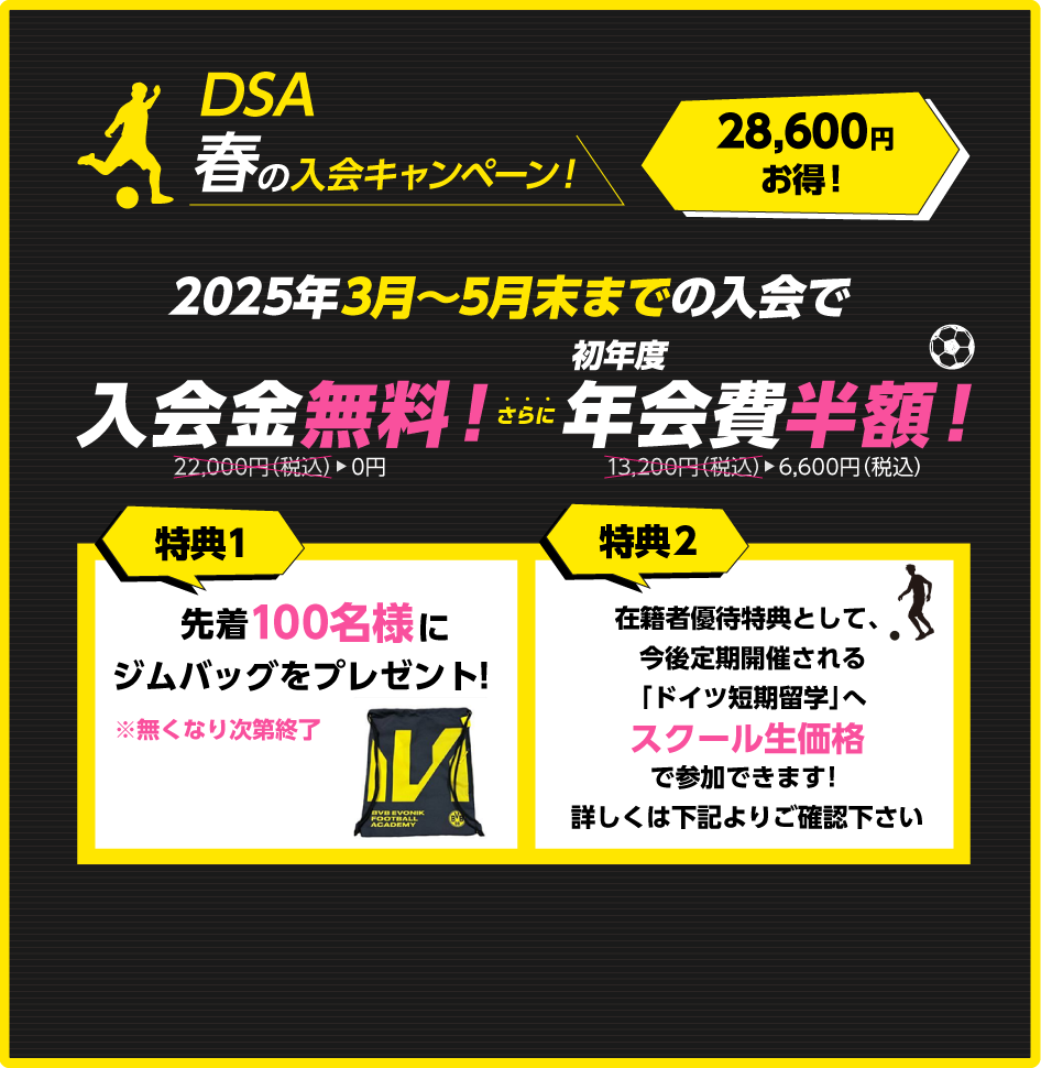 春の生徒募集キャンペーン実施中!入会金免除!+年会費半額!