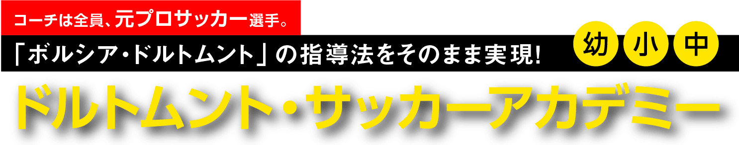 コーチは全員元プロサッカー選手!「ボルシア・ドルトムント」の指導法をそのまま実現! ドルトムント・サッカーアカデミー